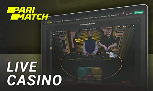 Live games with dealer on Parimatch website